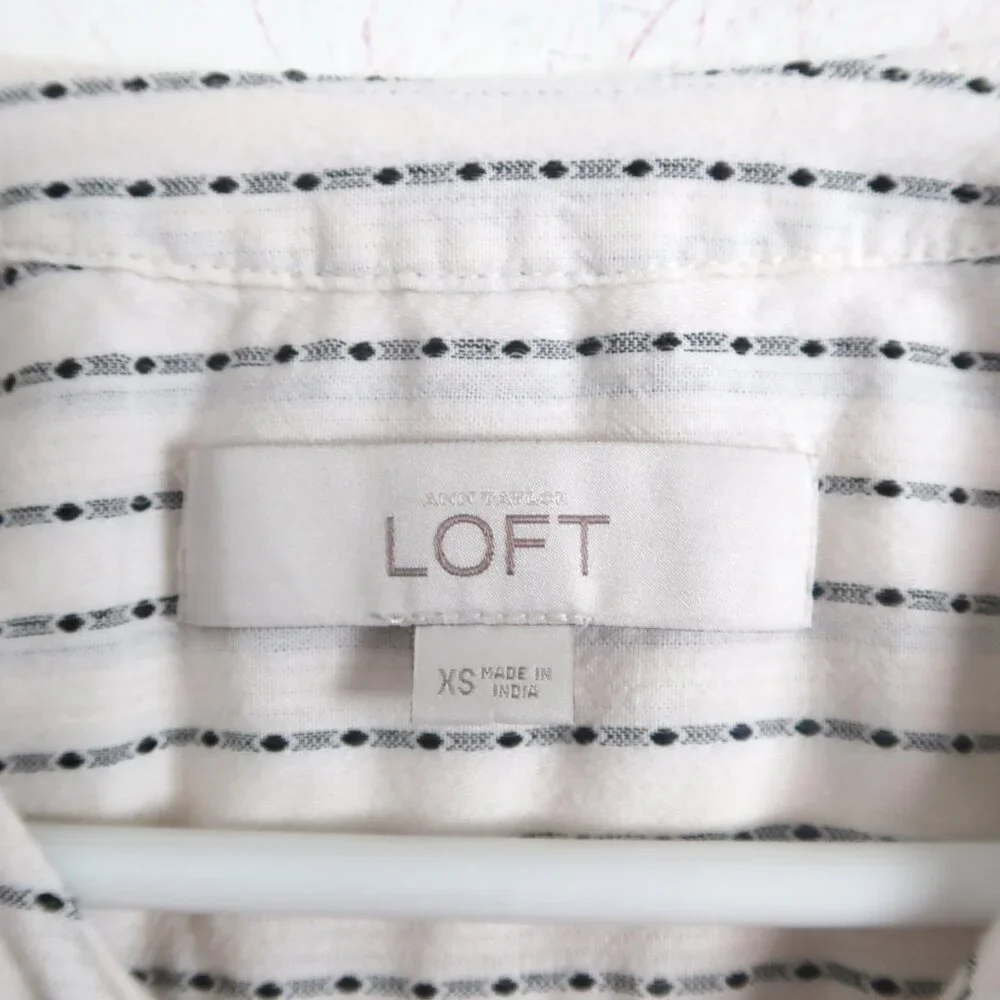 LOFT Striped Blouse - Size XS - Picture 7 of 8